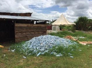 Bottles for building huts